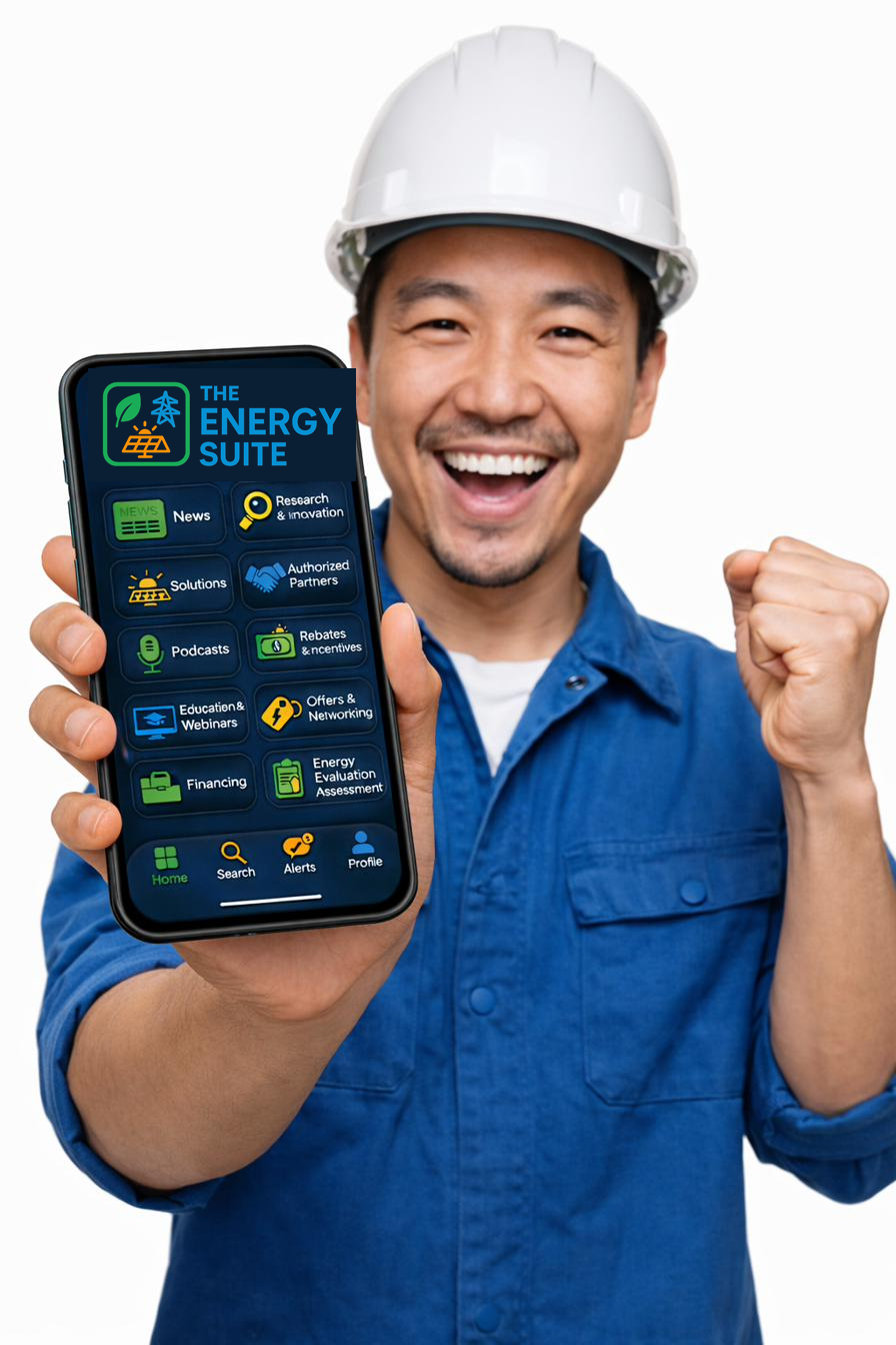 Energy Suite partner holding the app